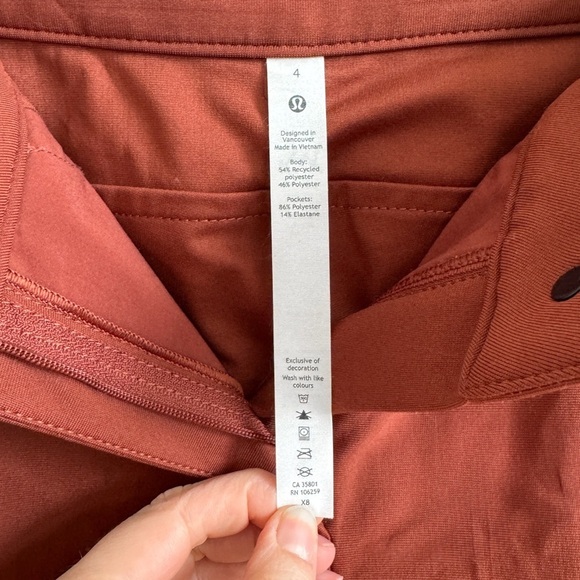 LULULEMON • City Sleek 5 Pocket 7/8 Pant in Dark Terracotta - Picture 13 of 15